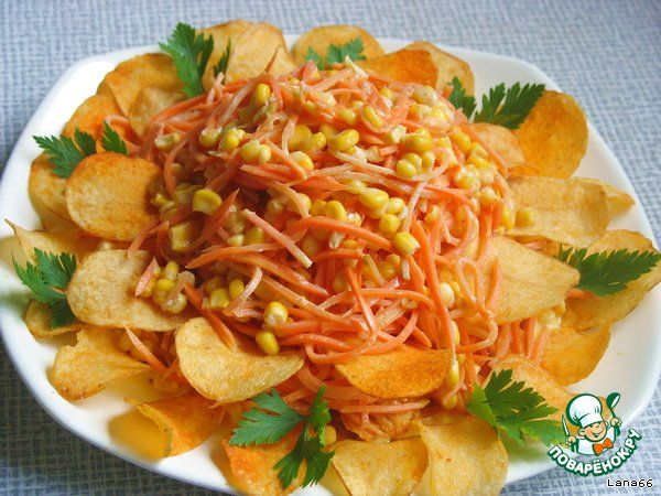 krabovyj salat s chipsami